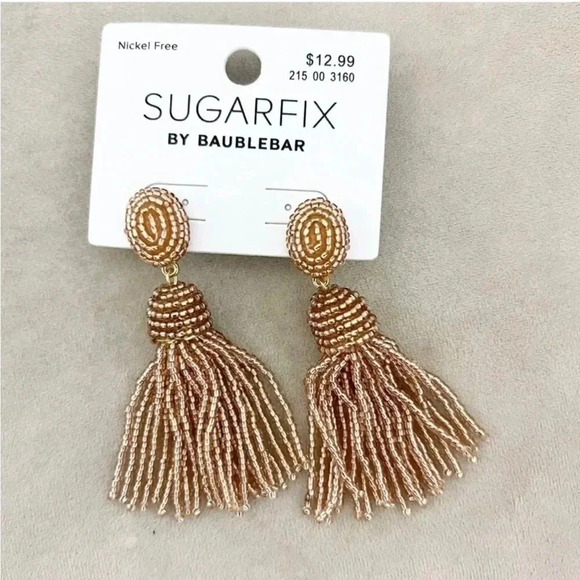 NWT Sugarfix by Baublebar Gold Beaded Drop Earrings 24 - Picture 1 of 2